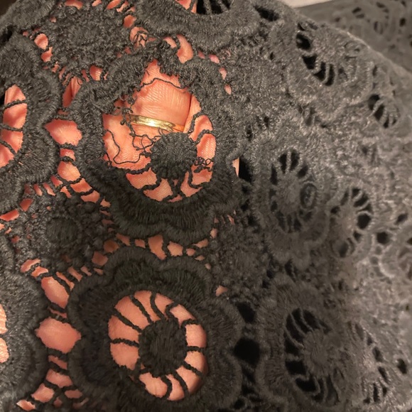 Black embroidered skirt,size 14 - Picture 5 of 5